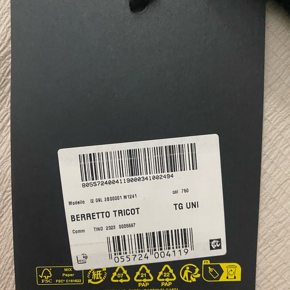 NWT UNISEX AUTHENTIC 8 MONCLER PALM ANGELS TRICOT BEANIE HAT NAVY BLUE COLLAB! - Picture 5 of 10